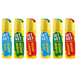 SET WET Deodorant Spray 150ml (Pack of 6)