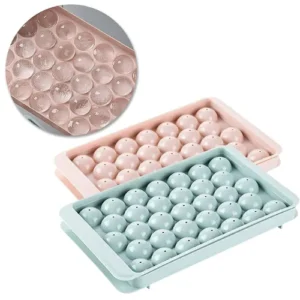 Plastic Mini Round Ice Cube Tray with Lid
