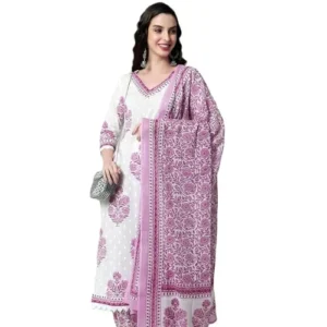 Women’s Cotton Printed Floral Straight Kurta
