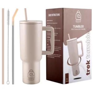 Stainless Steel Tumbler with Lid and Straw