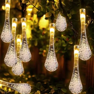 14 Water Drop LED String Lights – Warm White