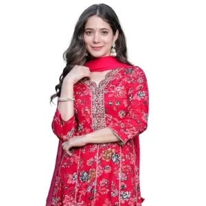 Women’s Anarkali Kurta with Pant & Dupatta Set