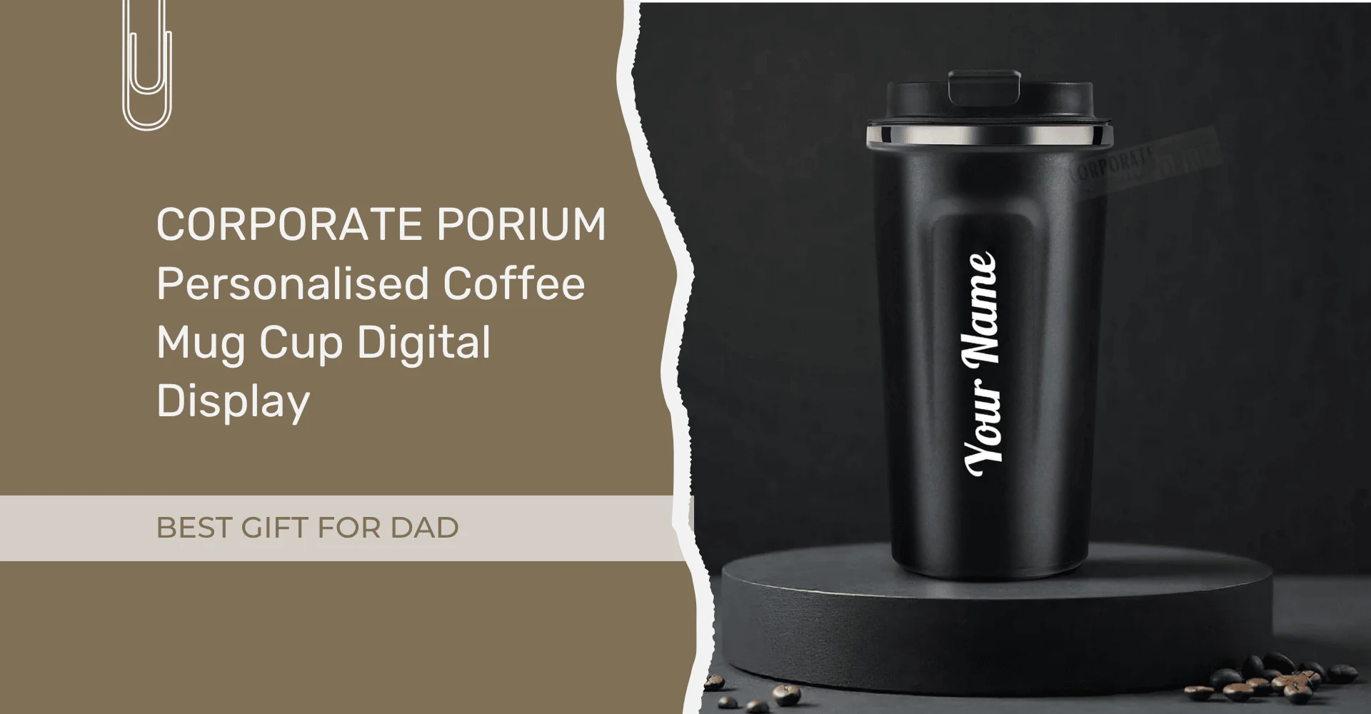 CORPORATE PORIUM Personalised Coffee Mug Cup Digital Display