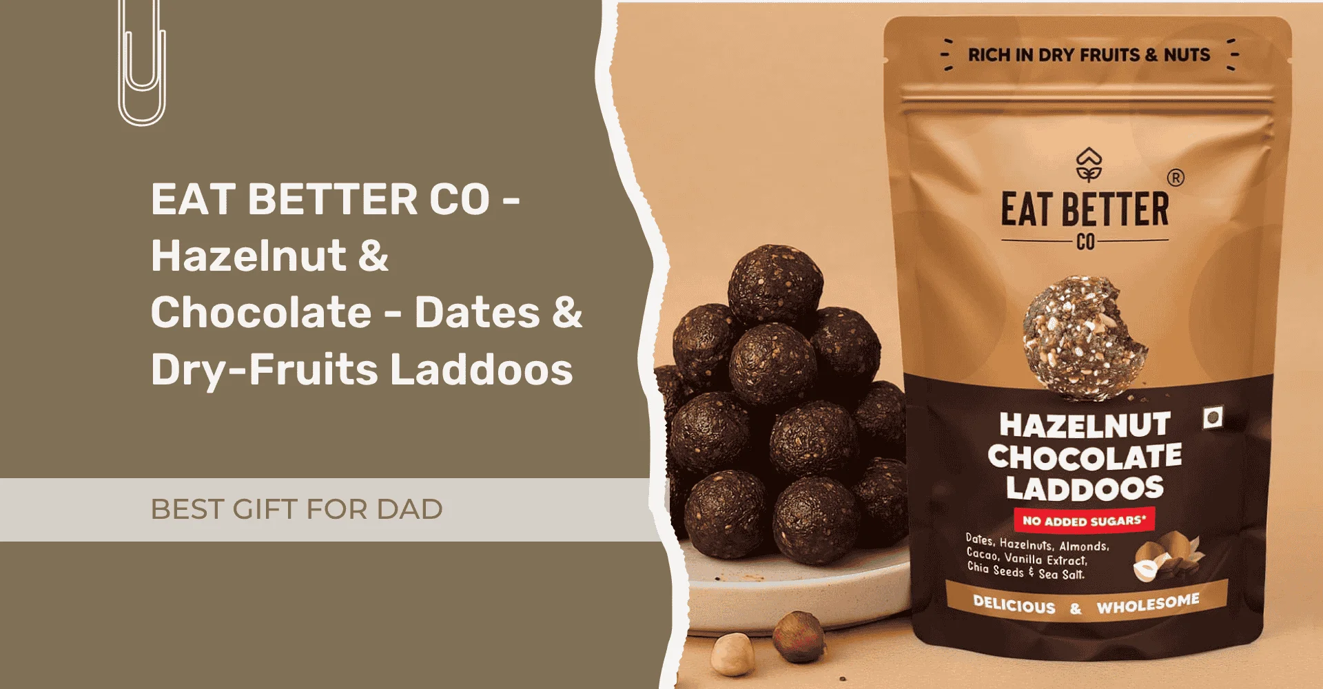 _EAT BETTER CO - Hazelnut & Chocolate - Dates & Dry-Fruits Laddoos