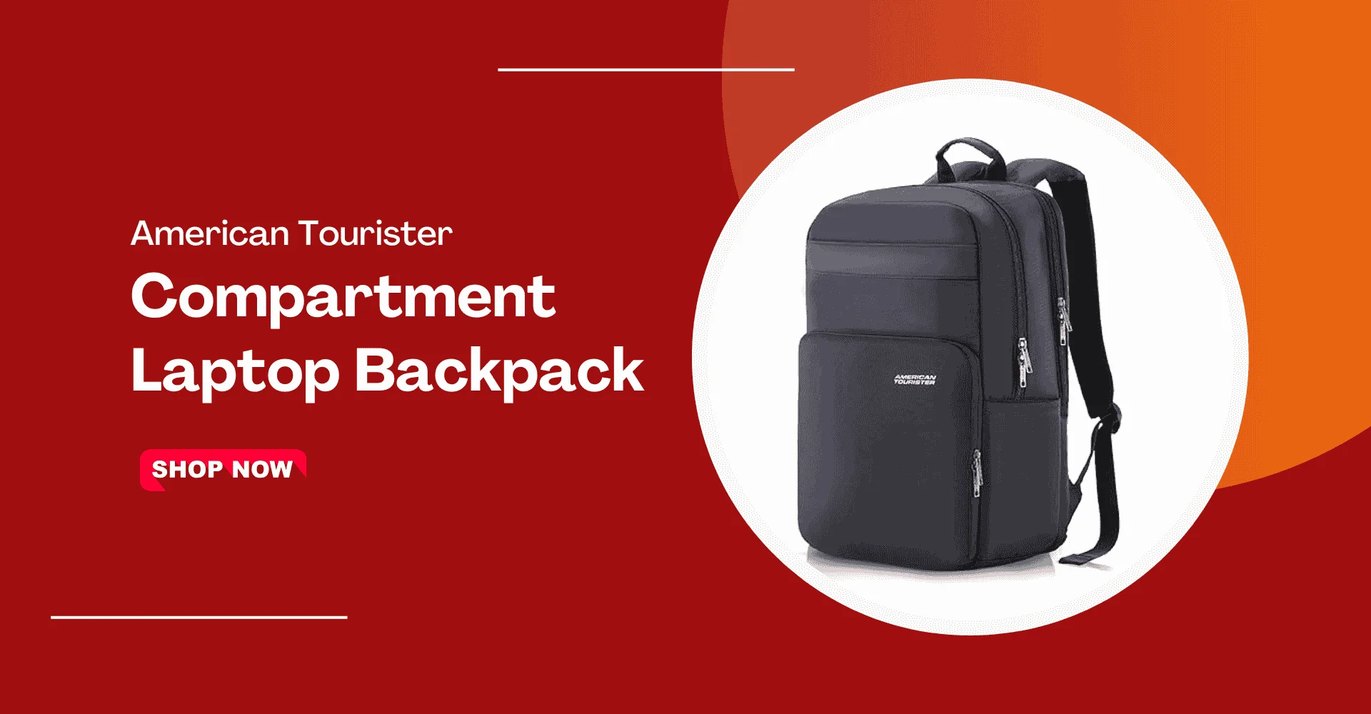 American Tourister RON Large 4 Compartment Laptop Backpack