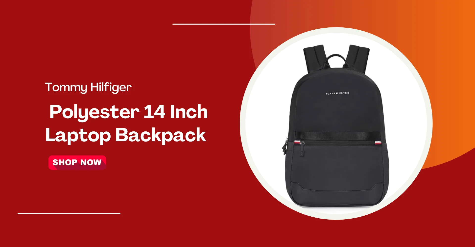 Tommy Hilfiger Polyester 14 Inch laptop backpack