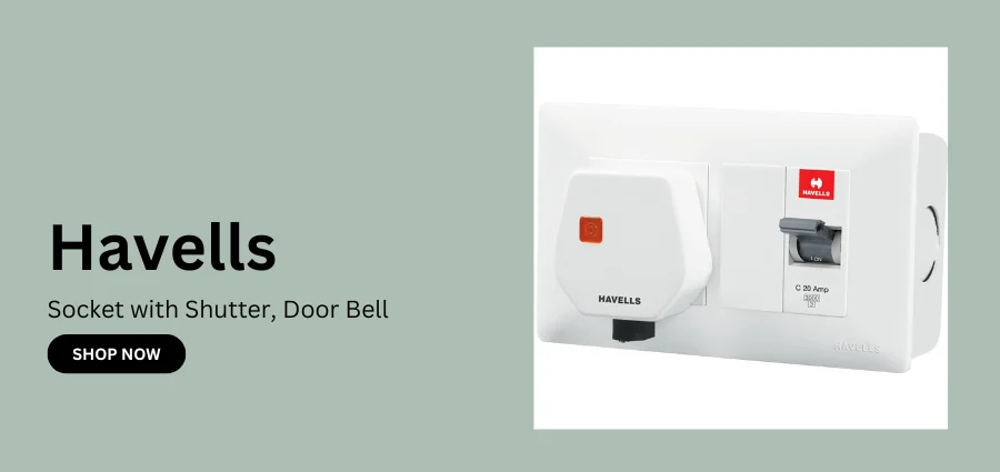 Havells Socket with Shutter