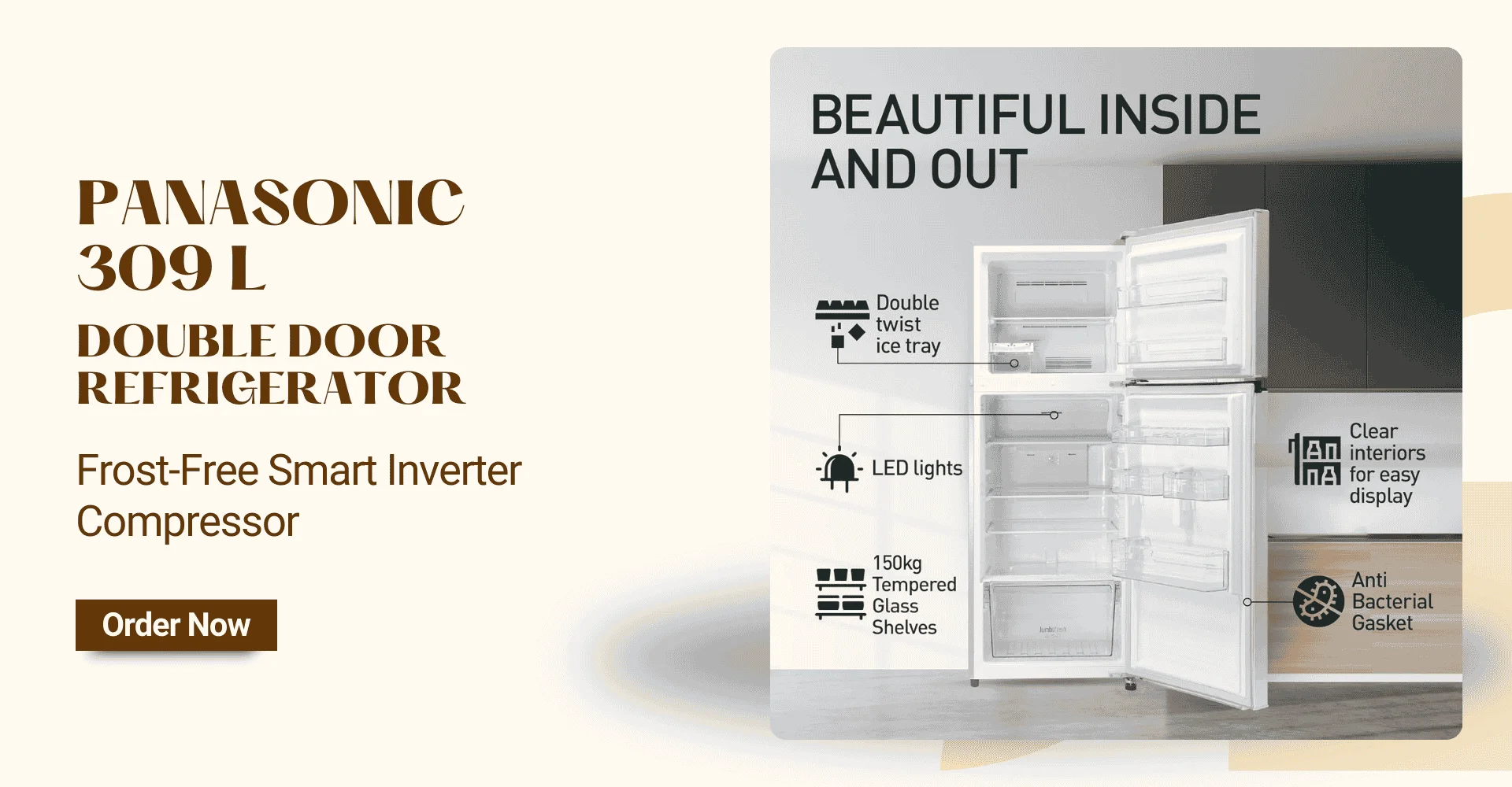 Panasonic double Door Refrigerator