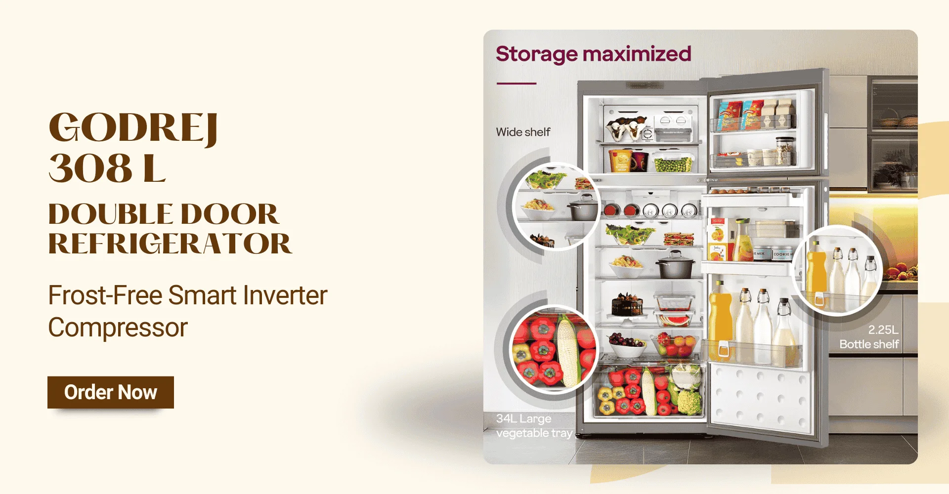 godgrej double Door Refrigerator