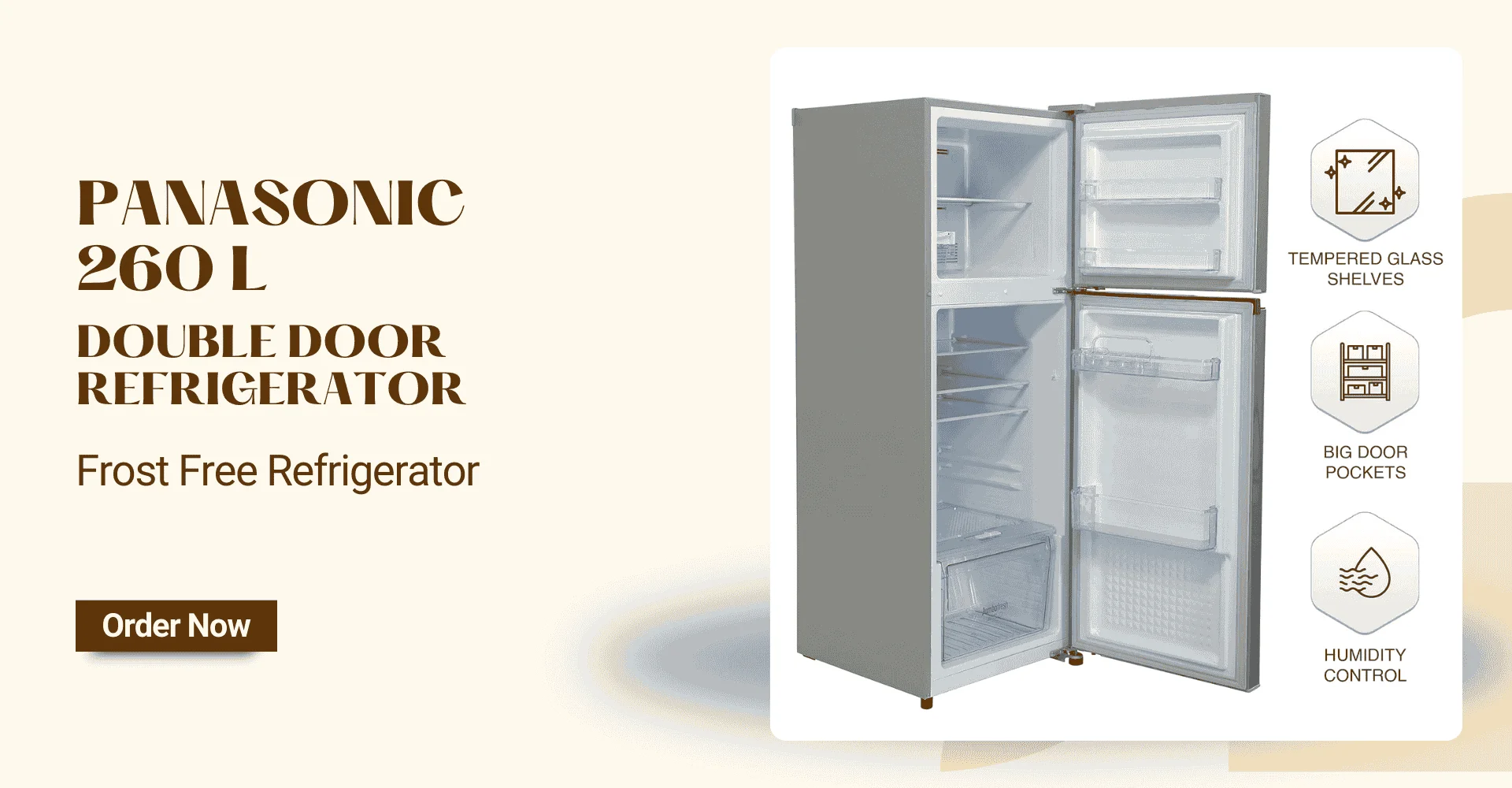 panasonic 260 double Door Refrigerator