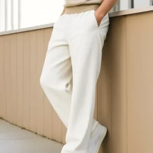 Men Ribbed Relaxed Fit Mid-Rise Pants