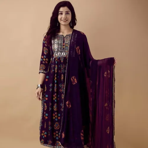 Women Embroidered Straight Kurta Set