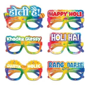 Festiko Set of 12 Holi Paper Eye Glasses