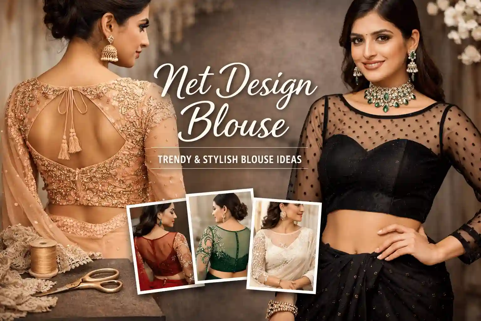 Net design blouse