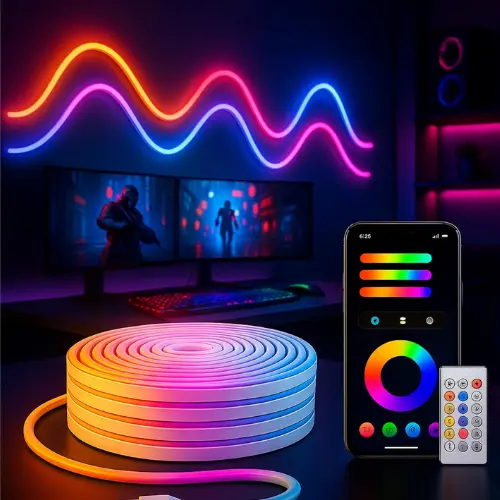 5 Meter Smart RGB Neon Strip Lights with App