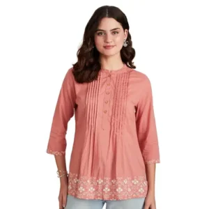 Myx Women Cotton Printed A-line Short Kurti 