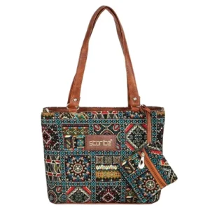 Storite Women’s Tote Bag With Leather Handles