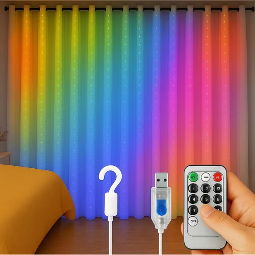 Gesto USB Curtain LED String Lights