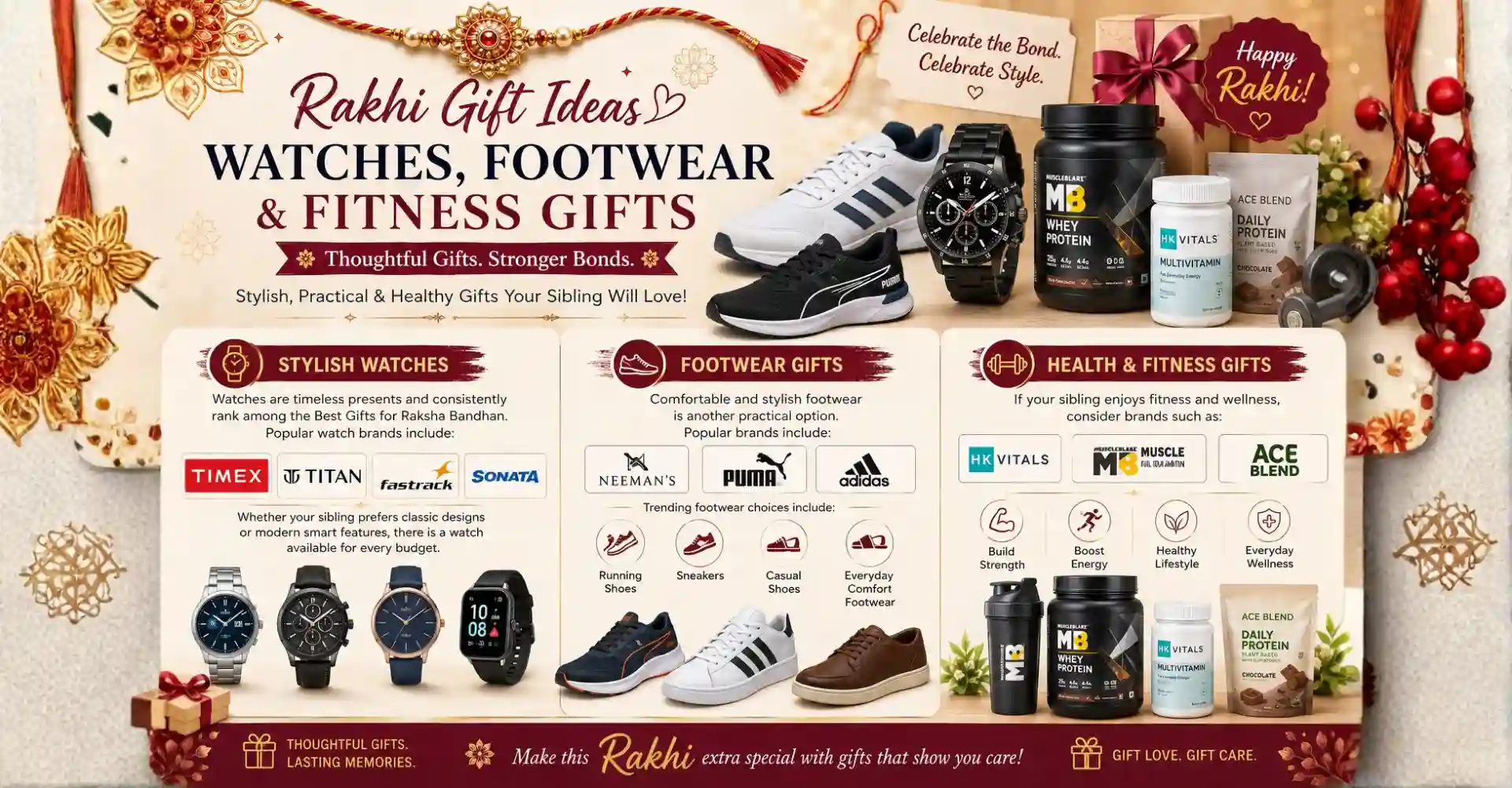 Watches, Footwear & Fitness Gifts
