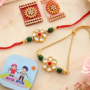 CraftVatika Brother & Bhabhi Magnet Rakhi Combo Set