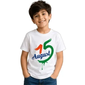 Kids Independence Day T-Shirt 15 August Print