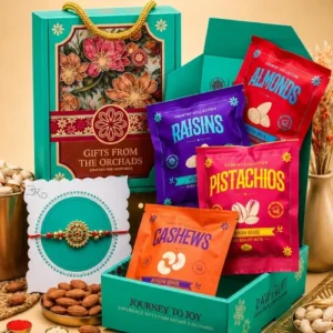 Rakhi Set for Brother With Dry Fruits Set