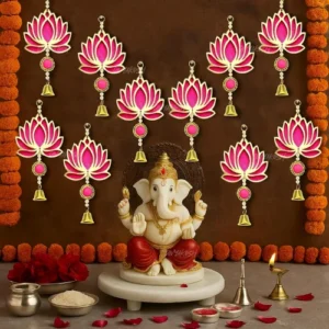 Lotus Hangings for Decoration, Pack of 10
