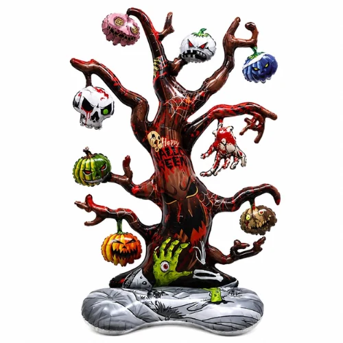 Halloween Haunted Tree Pumpkin Skull