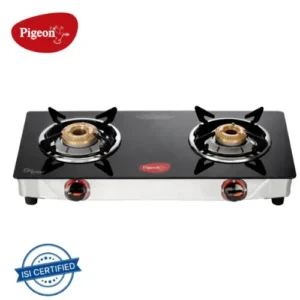 Pigeon Cooktop Glass Gas Stove (2 Burners)
